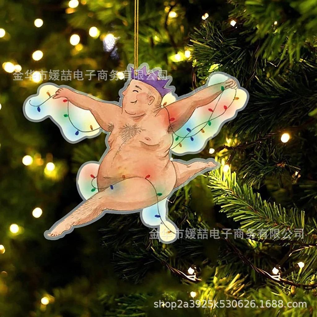 Lustige Weihnachtsdekoration Ornament Für Auto Oder Zuhause Acrylmaterial Cartoon-Design Tolles Geschenk Charaktere)