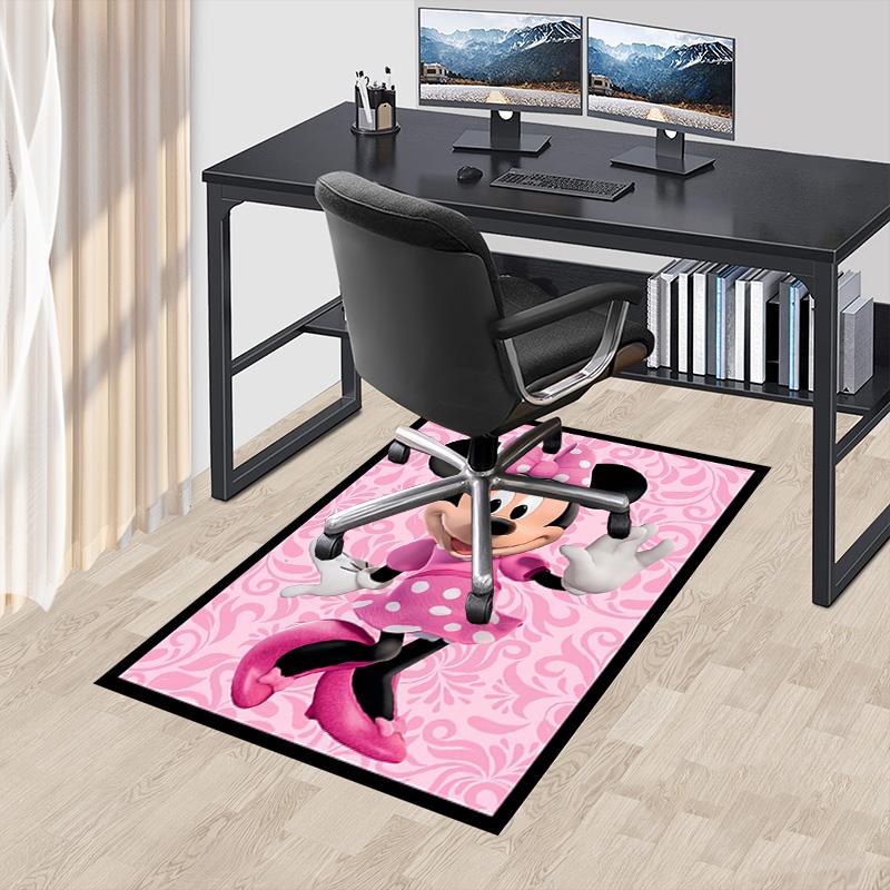 Minnie Mouse Pink Adventure Carpet For Playroom Bedroom Living Room Sofa Home Decorkids Game Area Rug Nonslip Floor Mat