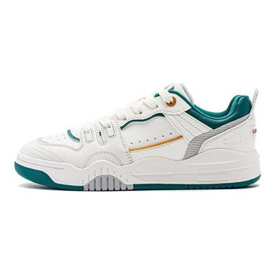 Li Ning Jiang Yue Nepromokavé Odolné proti opotřebení Lehké Nízké Skateboardové boty Dámské Skateboardové boty Bílá Zelená AGCT294-2