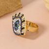 Stylish Devil's Eye Enamel Zircon Ring - Simple, Cute, and Adjustable