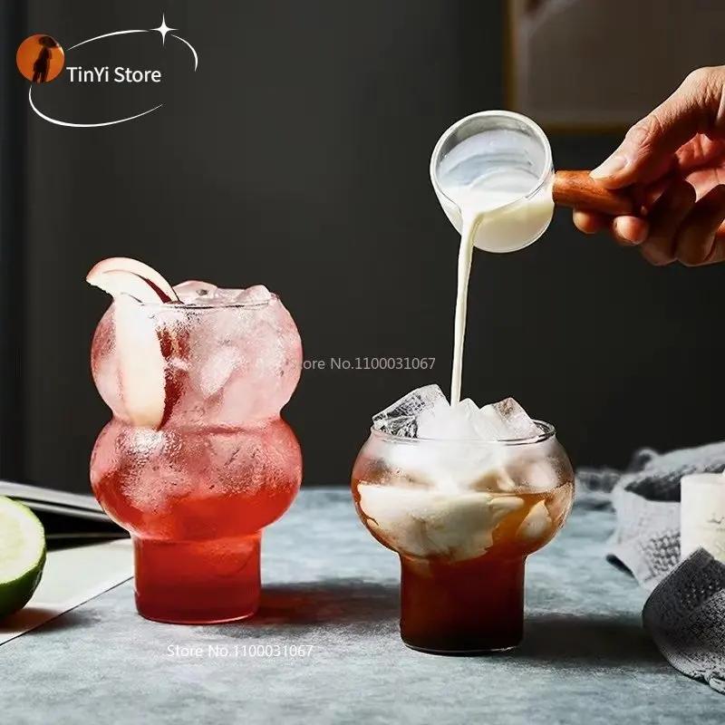 Gjennomsiktig Varmebestandig Glass Kaffekrus Glass Lattekopp Frokostkrus Melk Vann Cocktailglass Kopp Øldrikkeglass