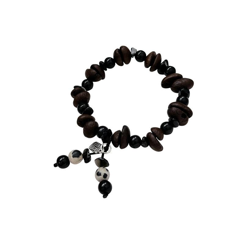 Neuer chinesischer Stil Glückszeichen Kaffeebohnen Perlenarmband Damen Retro Nischenarmband Schmuck