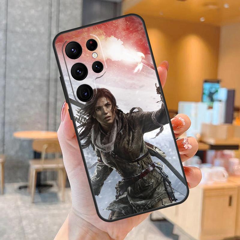 Lara Croft Tomb Raider Phone Case For Samsung Galaxy S25 S24 S23 S22 S21 S20 Ultra S9 S10 Plus S25 FE Back Cover