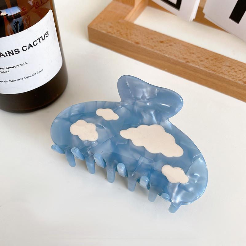 Elegant Acetate Cloud And Lightning Pattern Hair Claw Clip For Women Fashionable And Unique