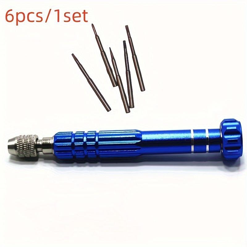 

Набор из 6 многофункциональных маленьких отверток, отвертка для очков, набор инструментов для ремонта мини-очков, набор отверток, подходит для очков синий