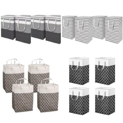 Collection Of 4 Large 75L Laundry Baskets Portable Practical Organizers For Dirty Clothing Items And Miscellaneous Belongings