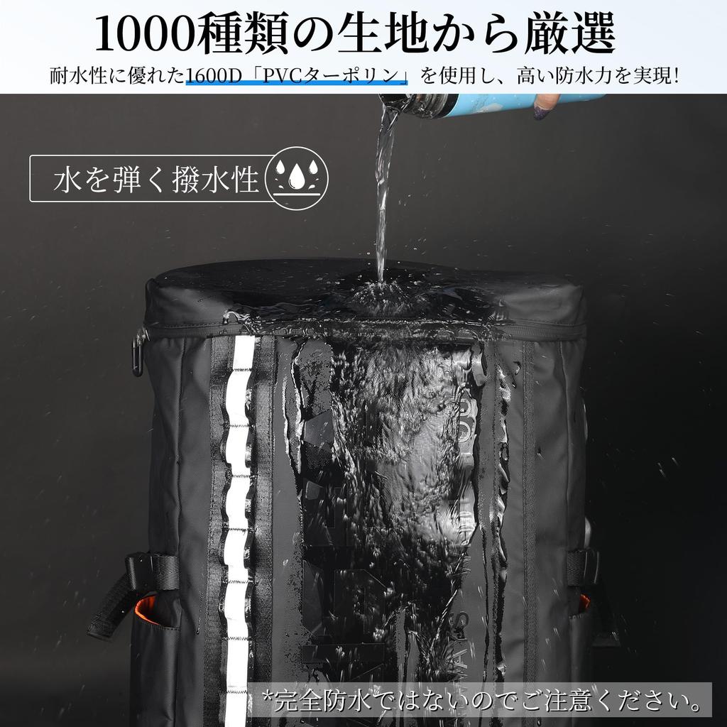 AISFA Wasserdichter quadratischer Rucksack für Business-Laptoptasche mit USB-Ladeanschluss 30L Perfekt für Outdoor und Pendeln Boden Herren 17-Zoll-PCs, Verwendung, Anschluss,