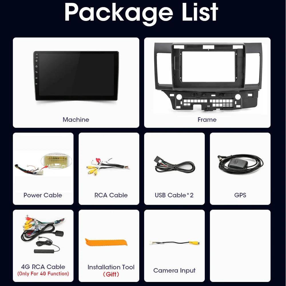 Radio auto WIFI 4G Pentru Mitsubishi Lancer 2008-2015 IPS Player Multimedia Video Android Auto Stereo Navigație GPS Autoradio