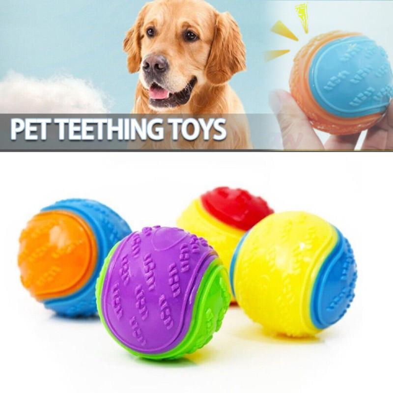 Durable Tpr Dog Chew Training Ball Pet Toy For Dogs Random Color
