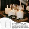2Pcs Glass Covers Glass Candleholder Tube Shade Cup Shape Holders Open Flame Chimney Tube Cover home decor