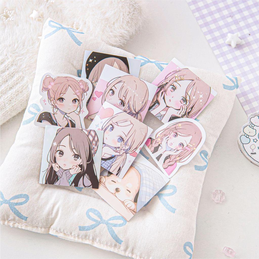 Sugar Poetry Dream Confession Stickers – Cute Cartoon Girl Journal DIY Adhesives