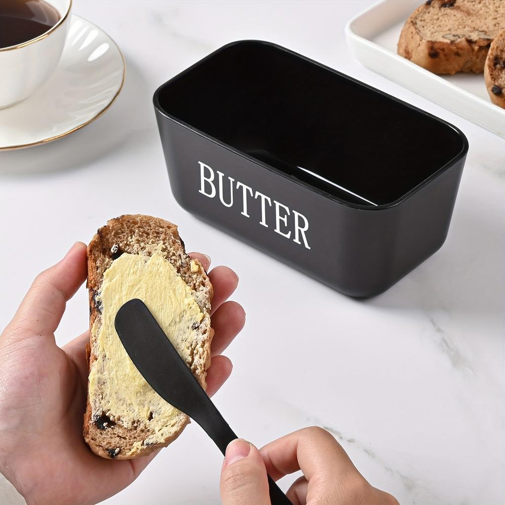 1pc New Butter Container Box with Knife Simple Restaurant Sealed Storage Box Cheese Box Butter Slicer Butter Dish Home Tableware