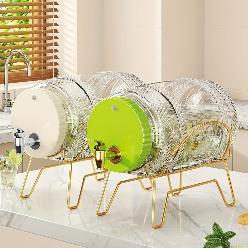 Drink Barrels with a Tap And Stand, Tea Barrels, Fruit Tea Barrels, DIY Homemade Cold Water Buckets, Cool Water Jugs, Suitable for Restaurants