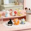 Cat Whisker Holder Cute Collector 3D Cartoon Sculpture Pet Beard Resin Car Decoration Vase Mini Vibrissae Keepsake Sympathy Gift for Lovers