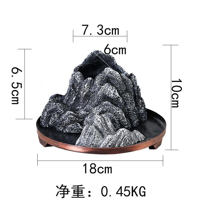 Wenzhu Succulent Basin Fortune Tree Bonsai Retro Rice Bamboo Indoor Good Raising Floating Island Suspended Iron Art Micro Landscape Basin