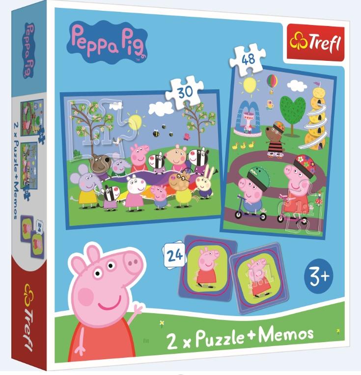 Puzzle 2W1+Memos Radosne Chwile Świnka Peppa 93331