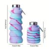 Collapsible Water Bottles Portable Leak-proof Travel Water Bottle Water Bottle With Carabiner For Gym Traveling Camping Hiking
