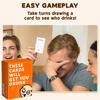 Party board game, drinking card game, 100 question cards, romantic and slightly teasing challenges, suitable for parties, 9x2.9x6.8 cm, orange