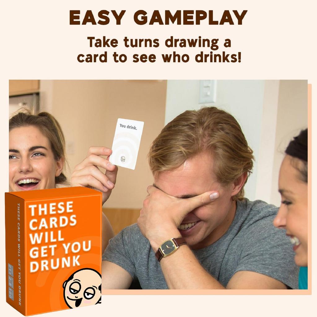 Party board game, drinking card game, 100 question cards, romantic and slightly teasing challenges, suitable for parties, 9x2.9x6.8 cm, orange