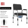 Portable Folding Toilet Chair with Backrest for Elderly, Pregnant Women, and Disabled