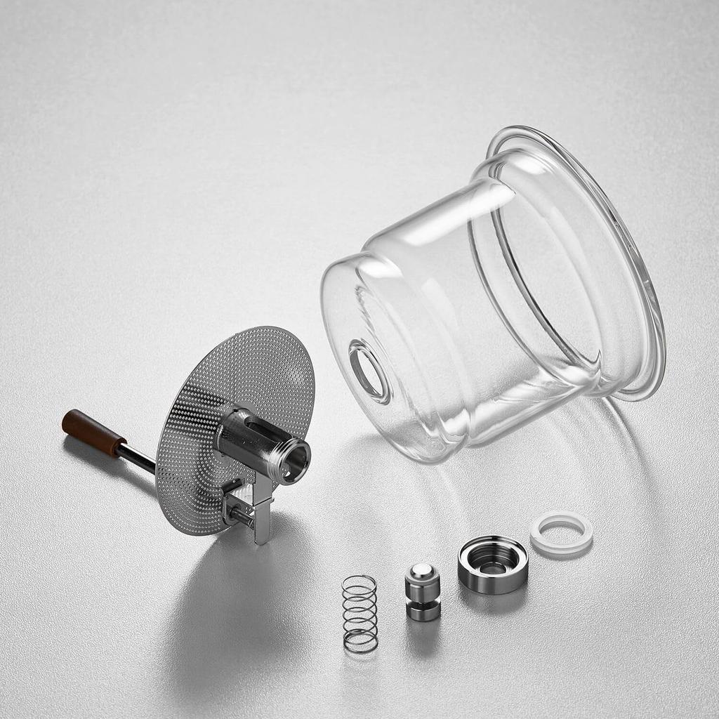 Pokaro Teekanne aus hitzebeständigem Glas, Fassungsvermögen 870 ml, mit herausnehmbarem Teefilter, einfache und bequeme Zubereitung, durchsichtige Teekanne, hitzebeständig,