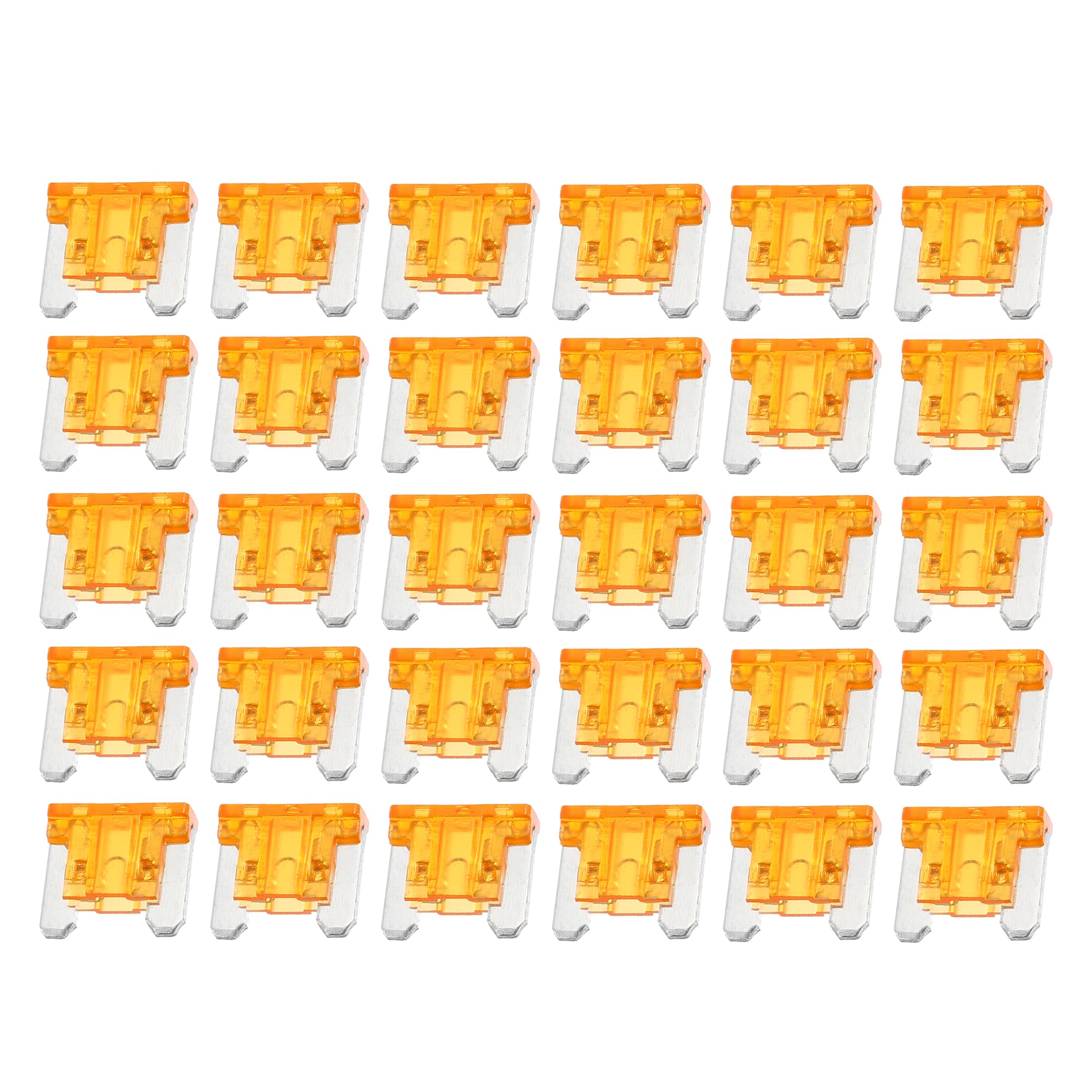 

X AUTOHAUX 30pcs Low Profile Mini Style Fuse 5A Style Fuse Replacement оранжевый