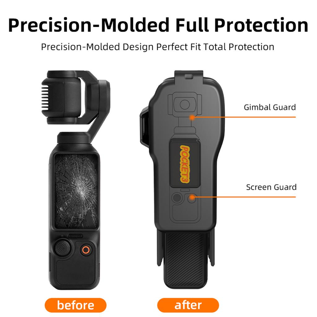 Camera Lens Protective Cover Quick Release Protective Lid w/Lens Filters Storage Protector Cage for DJI Osmo Pocket 3 Accessory