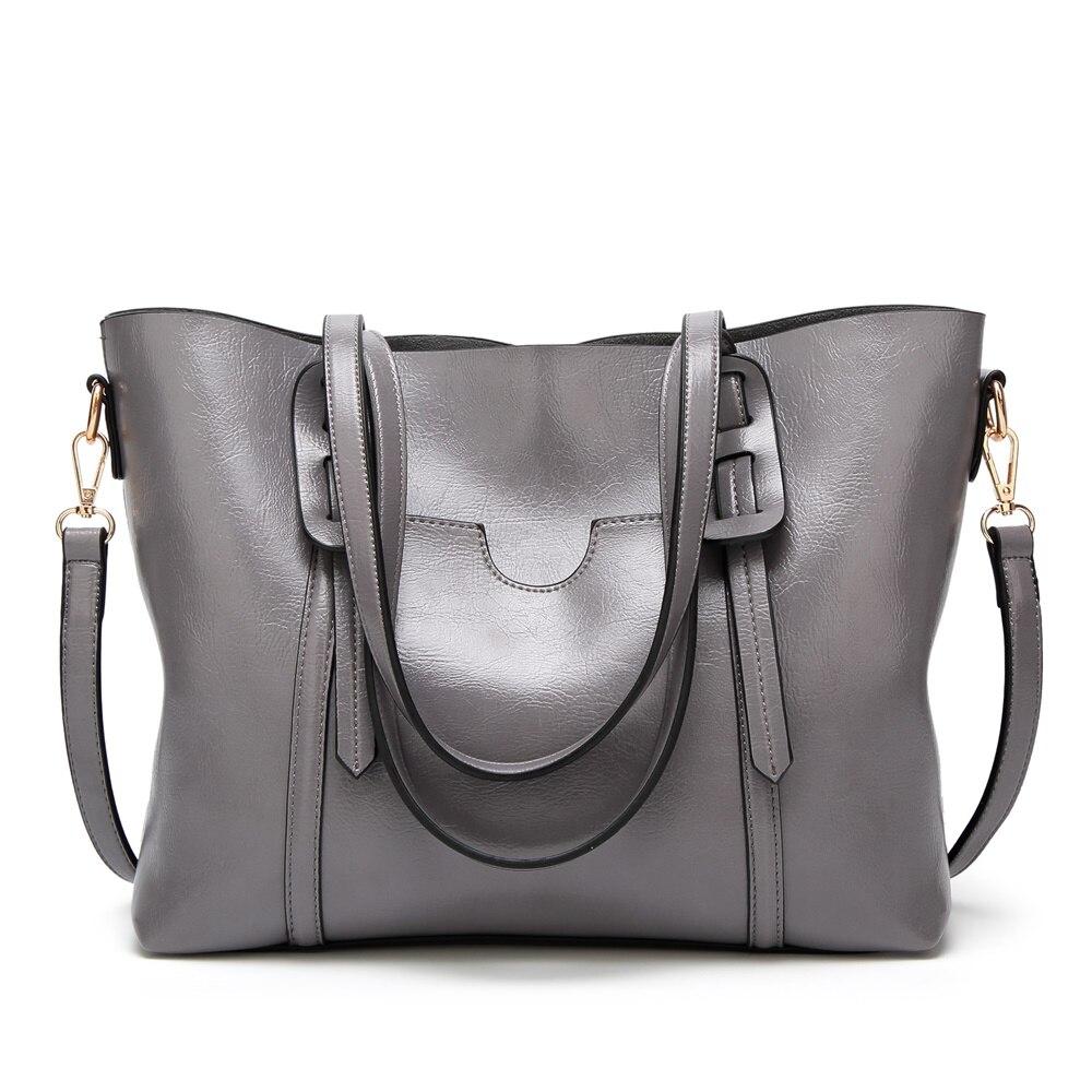 

Сумка Zency из мягкой кожи, винтажная женская сумка-тоут, женская рабочая сумка через плечо светло-серый