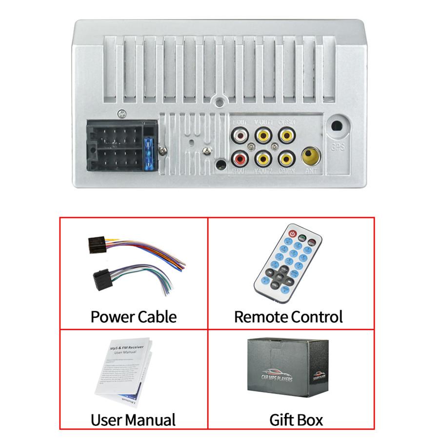 7" HD Car Multimedia Player 2DIN Touch Screen Auto Stereo MP5 Bluetooth USB TF FM Player with 12LED Dynamic Track Camera