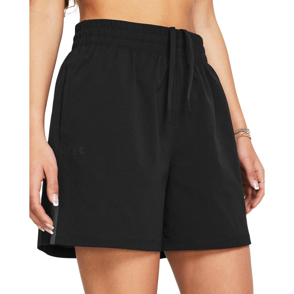 Under Armour Einfarbige Gerades Bein Bequeme Lässige Shorts Damen Shorts Schwarz 1385892-001