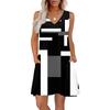 Women's Summer Dresses Loose Fit Printed V Neck Sleeveless Sundresses Beach Hawaiian Dress With Pockets