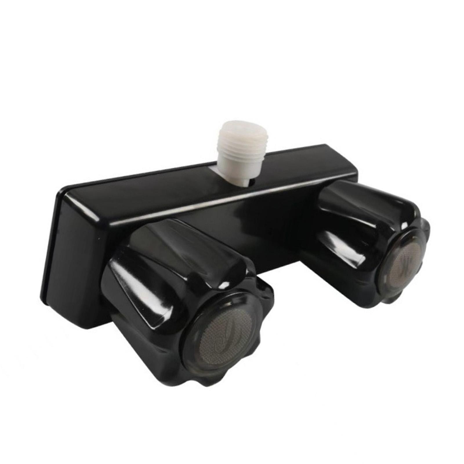 Campers Shower Faucet with Double  Handle Plastic Shower Faucet Simple to Operate Shower Control for Indoor & Outdoor Us