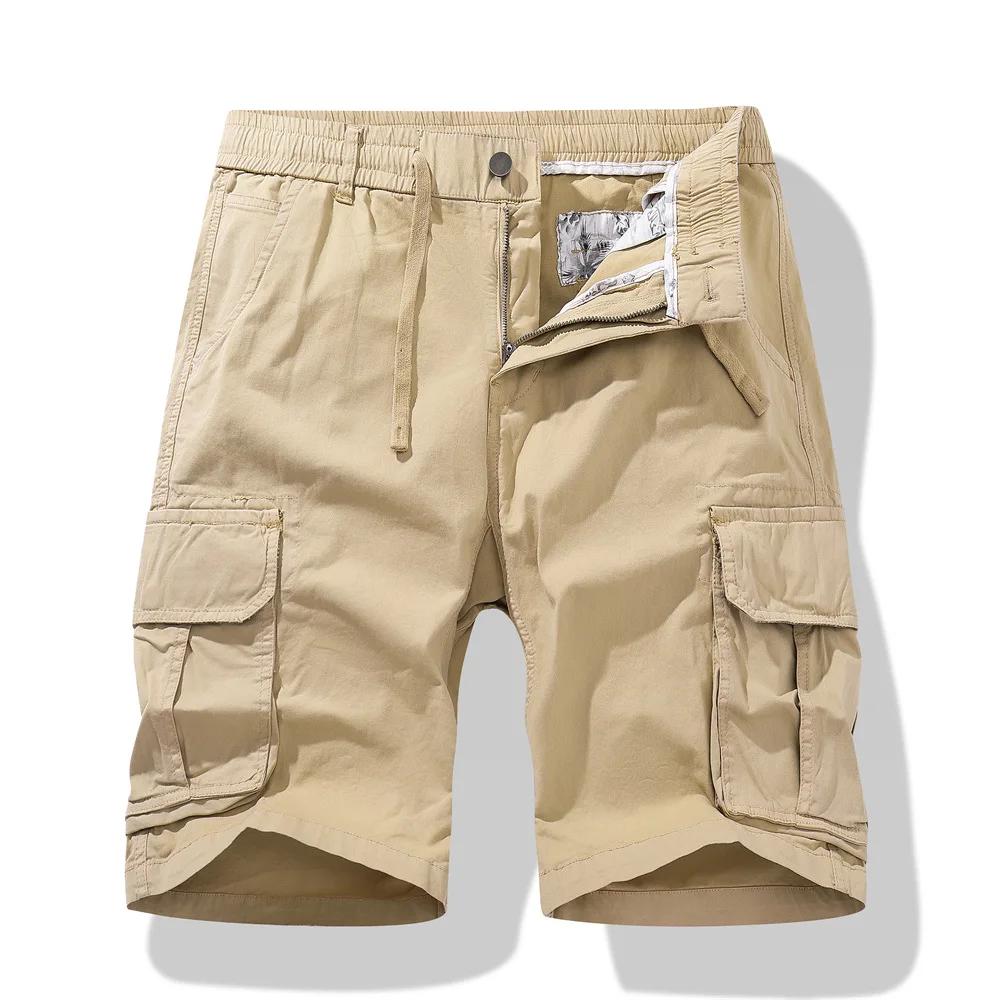 2026 Summer Mens Cargo Shorts Men Loose Multi Pocket Casual Pants Male Army Green Trousers Mens Workwear Daily Wear Bottoms