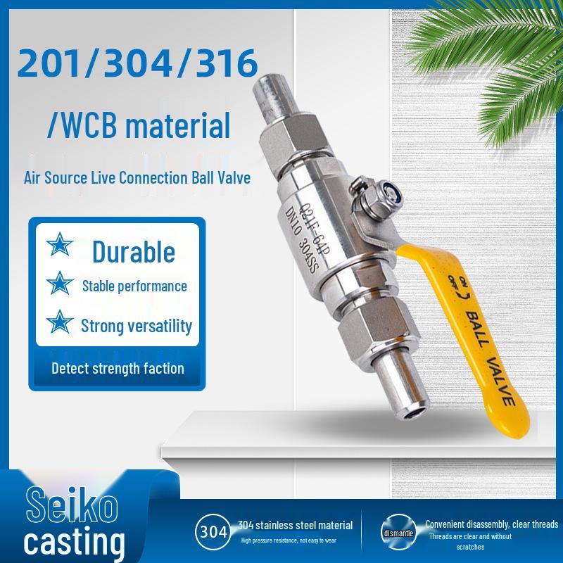 

Q21F-64P 304 Stainless Steel Butt Weld Ball Valve with External Thread DN8