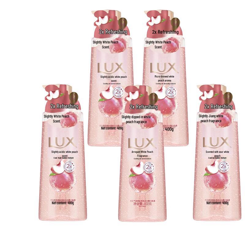 Lux White Peach Scented Bubble Shower Gel