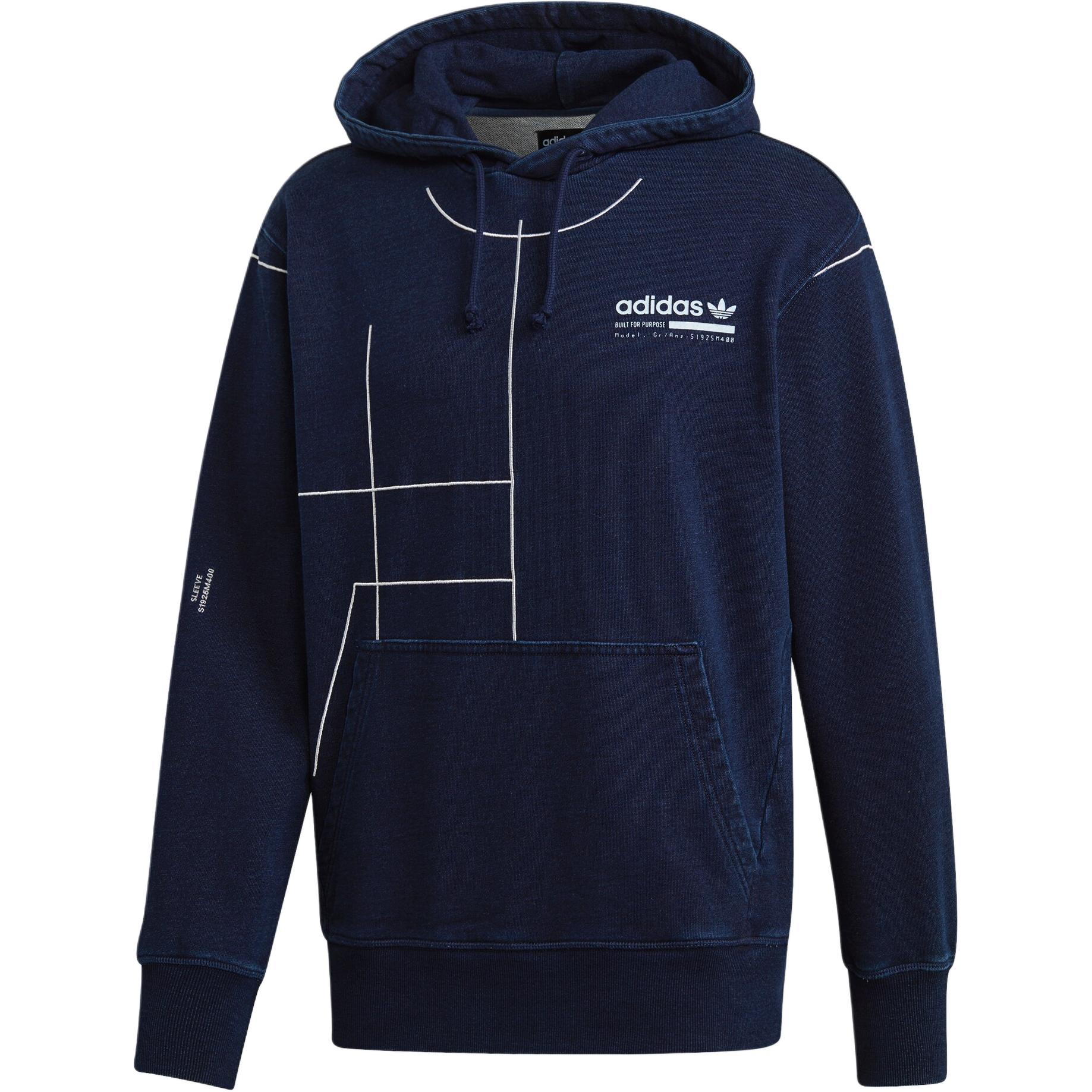 

Adidas Оригинальный пуловер с капюшоном Staple Fashion, толстовка с длинным рукавом, мужские худи, синий DV1950 L