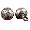 Elegant Silvering Knot Button Bead for Traditional Cheongsam and Shirt Vintage Metal Carved Bead Button for Han Costume