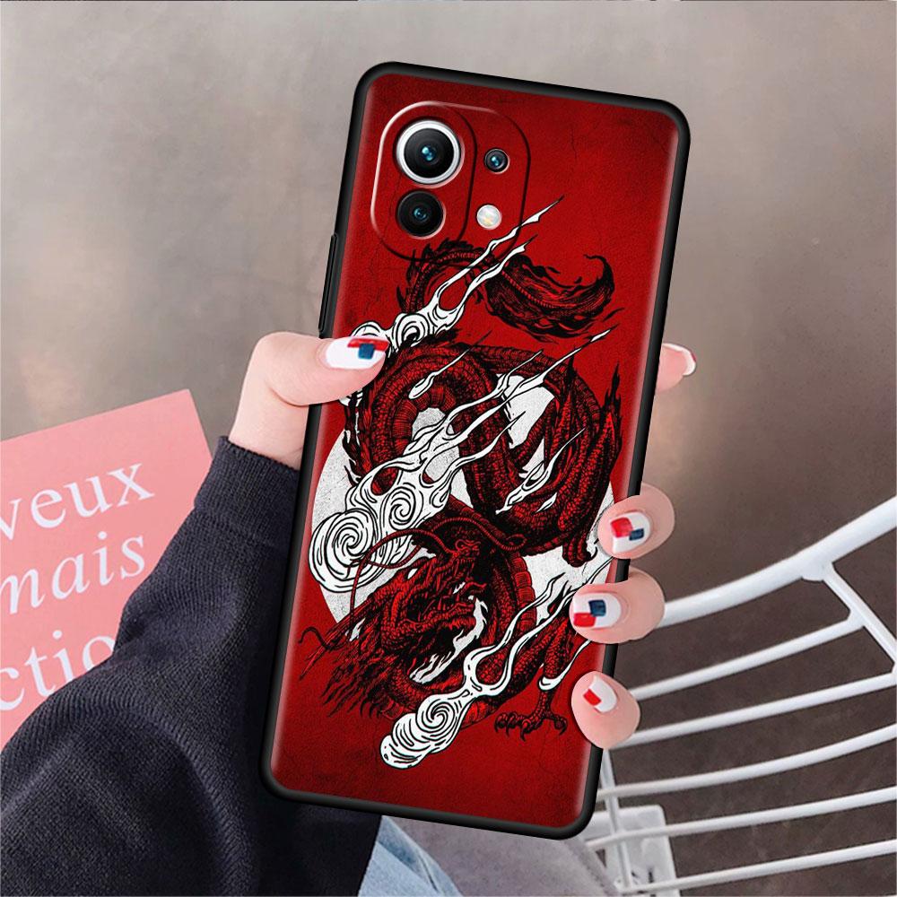 Cool Animal Dragon Funda Case For Xiaomi Mi 11 Lite 5G NE 11T Pro 10T 9T Note 10 12 12X 12S Ultra Soft Silicone Capa Phone Cover