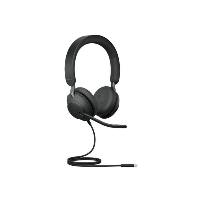 Micro-casque - Jabra - Evolve2 40 SE UC - Filaire - USB-C - Stereo - Isolation de bruit