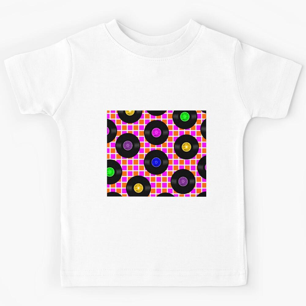 Retro Disco 70 s LP Vinyl Records Kids T-Shirt 130