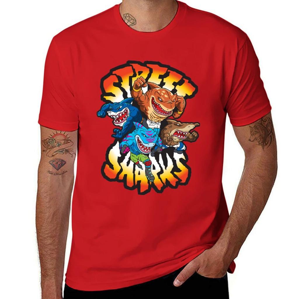 Shark Warriors Essential T-Shirt Customs Design Your Own Shirts Graphic Tees Customs Summer Clothes Black T Shirts for Men