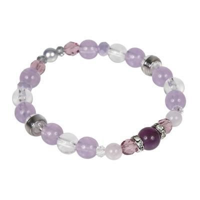 AIR SEVEN Natural Stone Magnetic Loop for Medical Relieves Stiffness and Improves Blood Circulation Women, Device, (Amethyst)