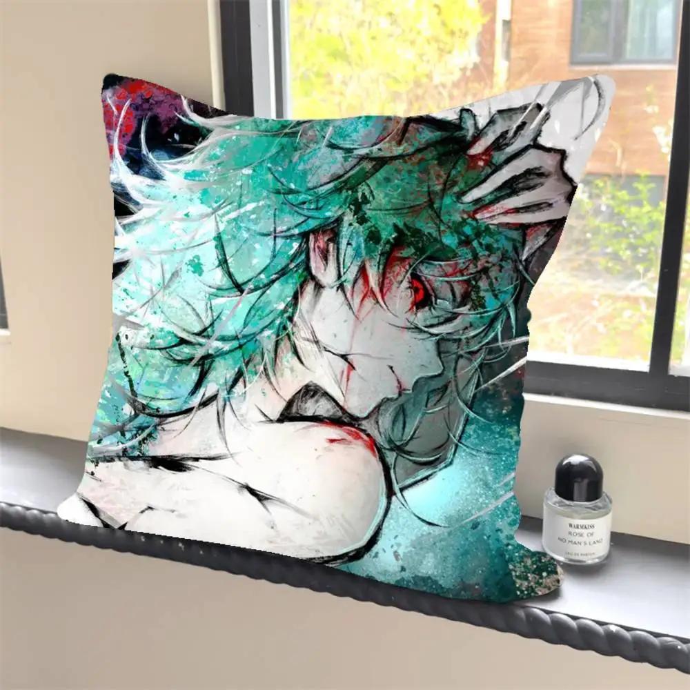 Colorful Ink Wash Anime Tokyo Ghoul Pillow Case Square Pillow Bedroom Sofa Leisure Comfort Cushion Car Home Decoration