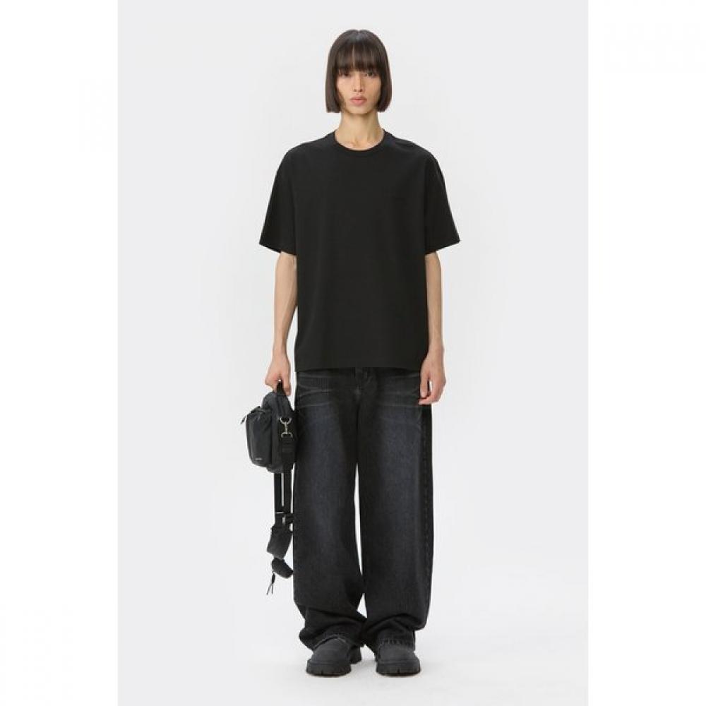 Customellow Black Graphic Half Sleeve T shirT cwTam25624bkx