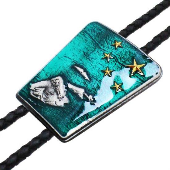 Blue Ocean 5 Star Tie Polar Tie Polo Tie Bolo Tie prt0148 [Loop Necklace]