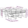 VidaXL Ensemble à manger de jardin avec coussins 7 pcs blanc textilène, ensemble à manger d'extérieur, meuble à manger de 3295089