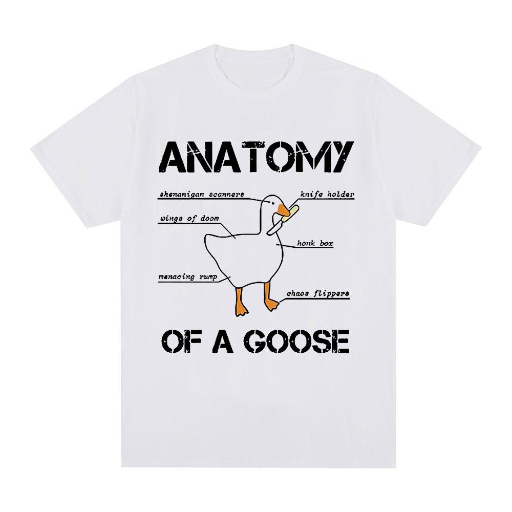 Anatomie einer Gans T-Shirt Lustige Enten Grafik Gaming Gamer T-Shirts Unisex Damen Harajuku Gothic Kurzarm T-Shirts Streetwear