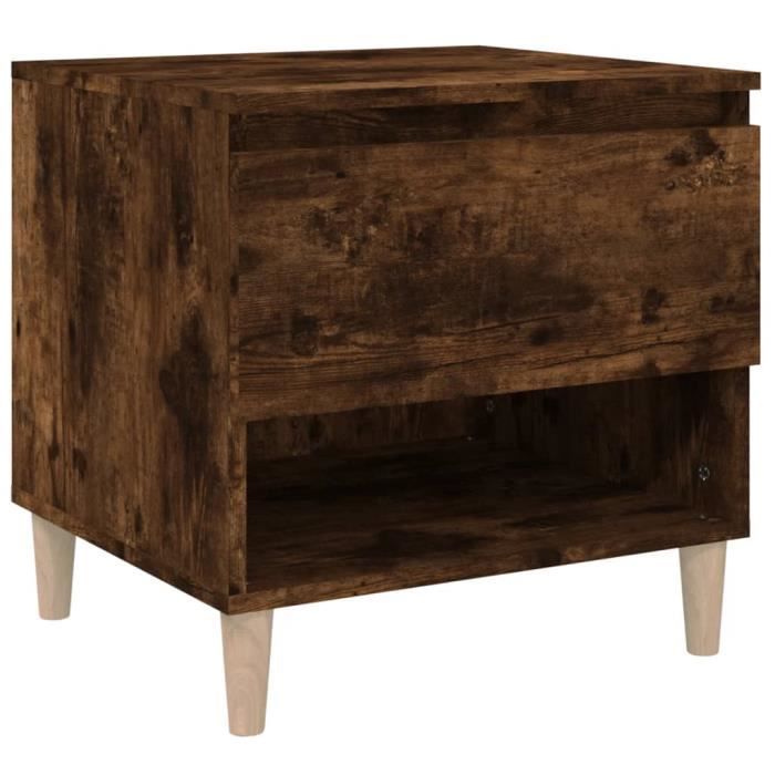VidaXL Bedside Table Smoked Oak 50x46x50 Cm Engineered Wood 819542