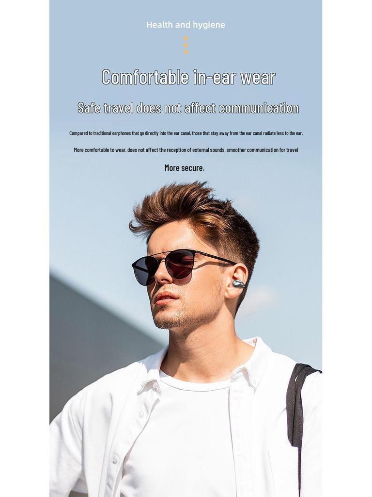 Sporty Over-Ear Wireless Bluetooth Ear Clip Earbuds for Men & Women
