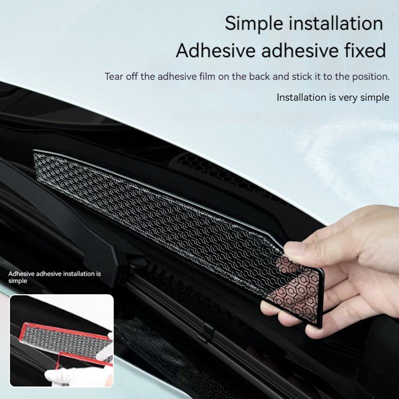For BMW 5Series i5G60 2PCS Set Car Front Water Drain Cover Engine Front Drain Cover Windshield Anti Blocking Protective Stickers